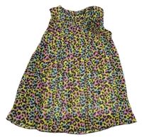 Černo-barevné šifonové leopardí šaty Kiki&Koko