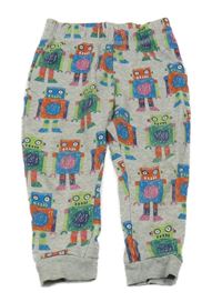 Šedo-barevné tepláky s roboty M&S