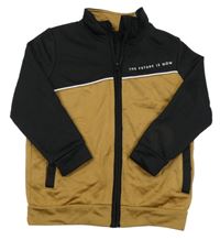 Hnědo-černá sportovní propínací mikina George