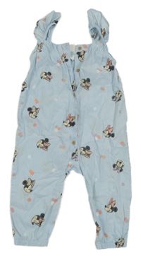 Světlemodrý lehký kalhotový overal s Minnie H&M