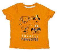 Oranžové tričko se psy Pep&Co