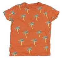 Oranžové tričko s palmami M&S