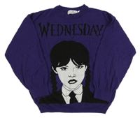 Fialový svetr s Wednesday H&M