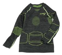 Tmavošedo-zelené funkční triko C&A