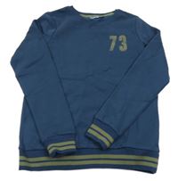 Tmavomodro-khaki mikina s číslem Pepperts