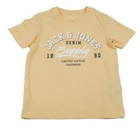 Meruňkové tričko s logem Jack & Jones
