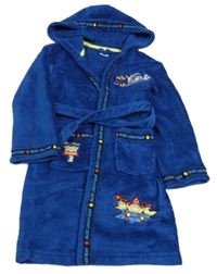 Tmavomodrý plyšový župan s Buzzem a kapucí Matalan