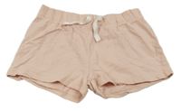 Světlerůžové bavlněné kraťasy H&M