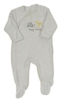 Bílý sametový overal se zvířátky Primark