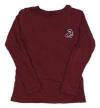 Vínové triko s dinem H&M