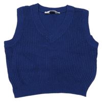 Tmavomodrá svetrová crop vesta H&M