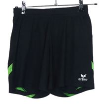 Dámské černo-zelené sportovní kraťasy s pruhy Erima 
