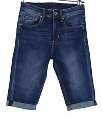 Dámské tmavomodré capri rifle H&M