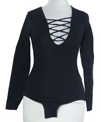Dámské černé body se šněrováním H&M