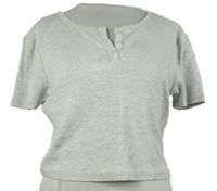 Dámské šedé žebrované crop tričko Primark 