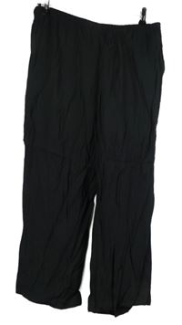 Dámské černé lehké volné kalhoty H&M