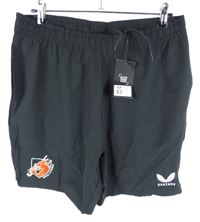 Nové - Pánské černé šusťákové kraťasy s logem Castore 