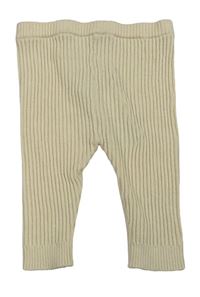 Béžové žebrované úpletové legíny F&F