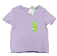 Lila žebrované tričko Primark