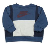 Tmavomodro-bílá mikina s logem Nike