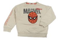 Světlebéžová mikina se spidermanem M&S