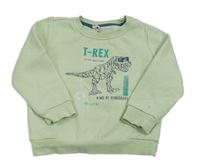 Světlezelená mikina s dinem zn. Impidimpi