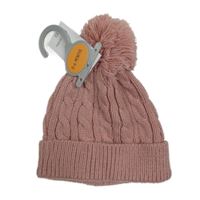 Nové - Růžová čepice s bambulí Matalan