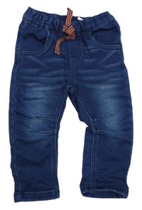 Tmavomodré teplákové rifle Ergee