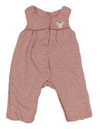 Růžové zateplené laclové tepláky s myškou Obaibi