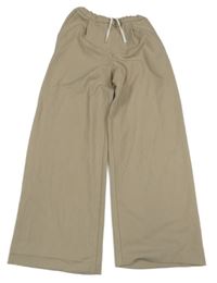 Béžové plátěné kalhoty Zara