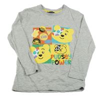 Světlešedé triko s medvídkem Pudsey George