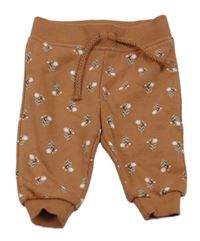 Hnědé květinové tepláky Primark