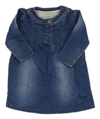 Modré teplákové riflové šaty 