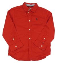 Červená košile s výšivkou H&M