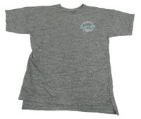 Černo-bílé melírované tričko s nápisem Primark