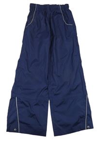 Tmavomodré šusťákové nepromokavé funkční kalhoty Crane