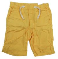 Žluté plátěné kraťasy H&M