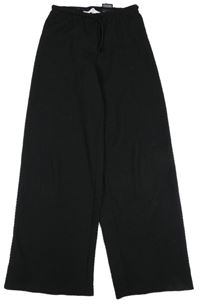 Černé wide leg lehké kalhoty H&M