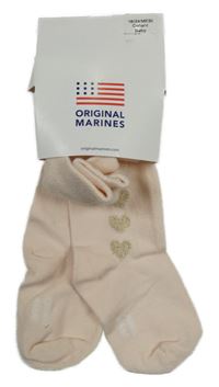 Nové - Světlerůžové punčocháče se srdíčky Original Marines