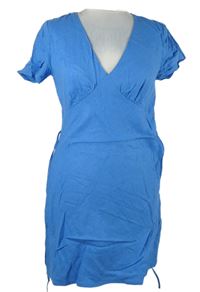 Nové - Dámské modré lněné šaty Glassons