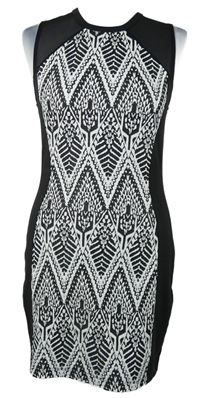 Dámské černo-bíl vzorovné minišaty H&M