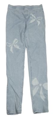 Světlemodré džegíny s mašlemi H&M