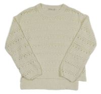 Smetanový perforovaný svetr Orchestra