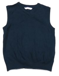 Tmavomodrá pletená vesta M&S