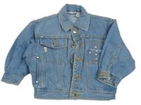 Modrá riflová bunda s cvočky 