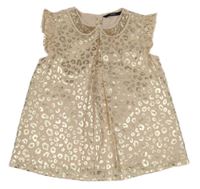 Světlerůžovo-zlatá leopardí halenka s litry George