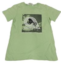 Světlezelené tričko s potiskem H&M