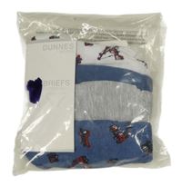 Nové - 4x modro-bílo-šedé slipy dunnes 