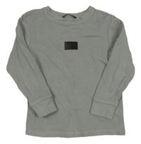 Šedé žebrované triko s nášivkou George