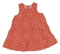 Červeno-bílé puntíkaté bavlněné šaty H&M